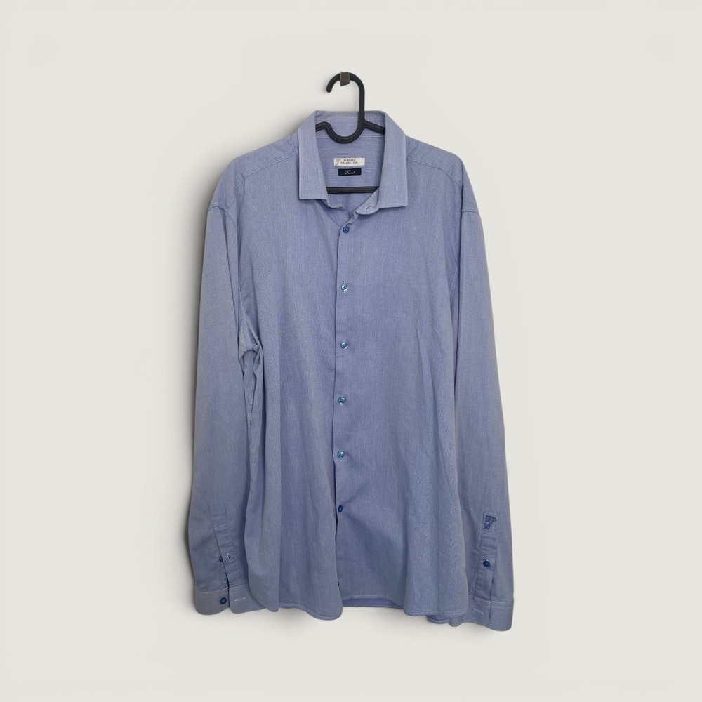 Versace Collection Button Down Shirt Trend Blue XL